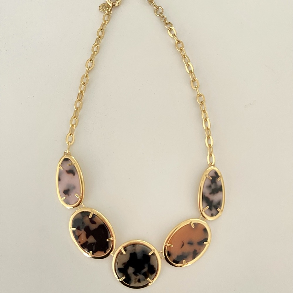 Talbots Tortoise Shell Statement Necklace - image 1